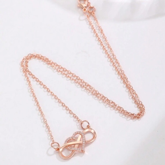 3for$20 Rhinestone Heart Charm Necklace - Picture 3 of 3